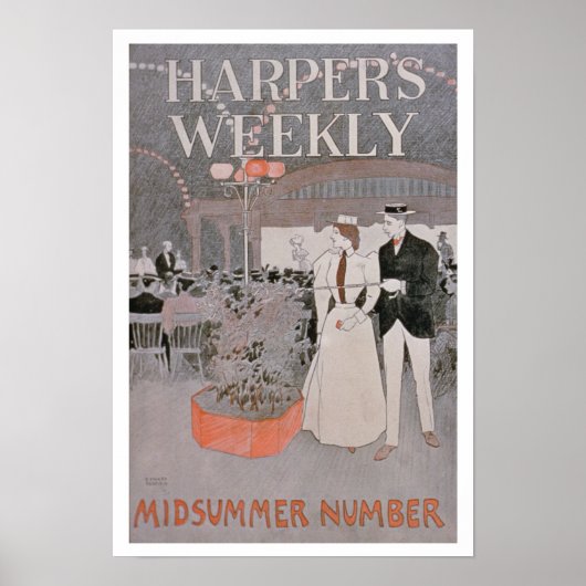 Poster adverteren 'Harper's Weekly', Midzomer Nu (Voorkant)