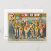 Poster Adverteren het grote Wallace Shows Circus Briefkaart (Voorkant / Achterkant)