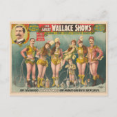 Poster Adverteren het grote Wallace Shows Circus Briefkaart (Voorkant)