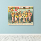 Poster Adverteren het grote Wallace Shows Circus Canvas Afdruk (Insitu (Houten vloer))