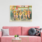 Poster Adverteren het grote Wallace Shows Circus Canvas Afdruk (Insitu (Woonkamer))