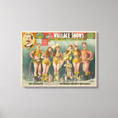 Poster Adverteren het grote Wallace Shows Circus Canvas Afdruk (Voorkant)