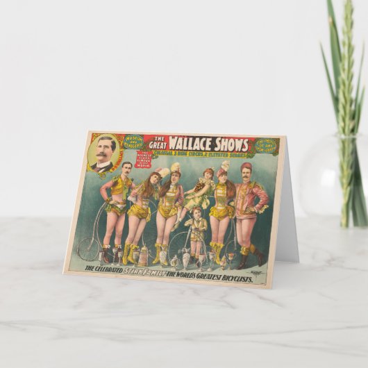 Poster Adverteren het grote Wallace Shows Circus Kaart (Voorkant)