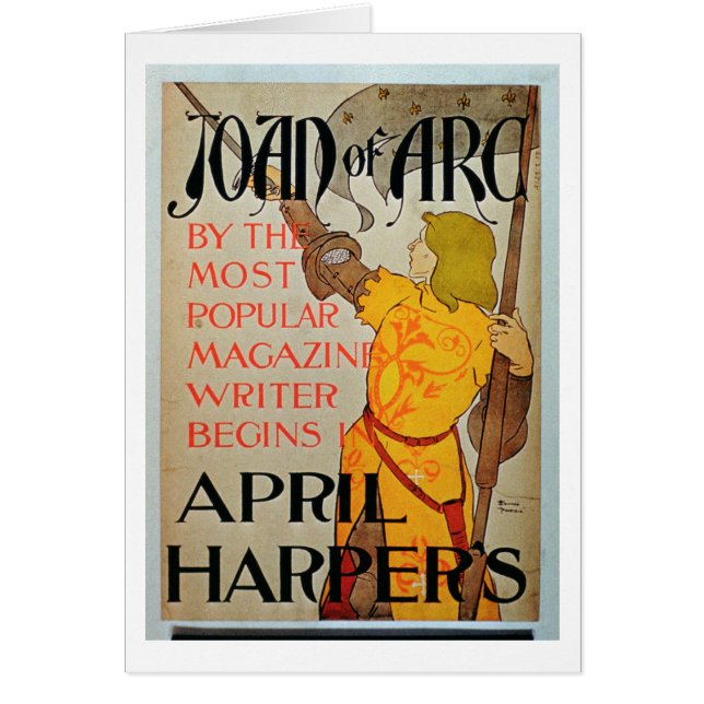 Poster adverteren "Joan of Arc" in april Harper (Voorkant)