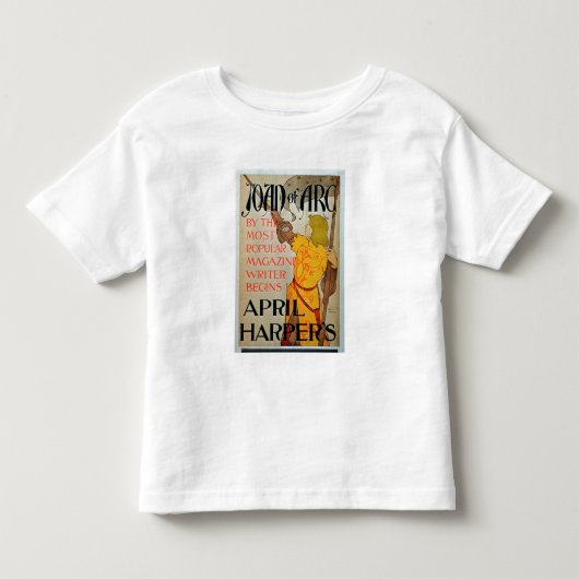 Poster adverteren "Joan of Arc" in april Harper Kinder Shirts (Voorkant)