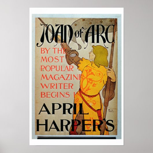 Poster adverteren "Joan of Arc" in April Harper's (Voorkant)