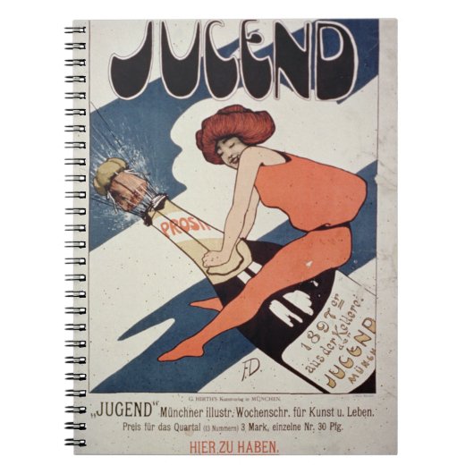 Poster adverteren 'Jugend, geïllustreerd Weekly Ma Notitieboek (Voorkant)