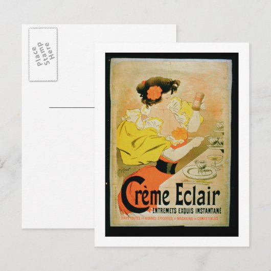 Poster adverteren 'Kreme Eclair Instant Dessert' Briefkaart (Voorkant / Achterkant)