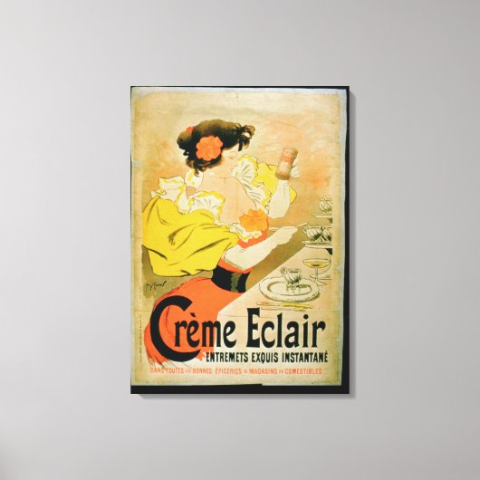 Poster adverteren 'Kreme Eclair Instant Dessert' Canvas Afdruk (Voorkant)