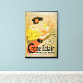 Poster adverteren 'Kreme Eclair Instant Dessert' Canvas Afdruk (Insitu (Houten vloer))