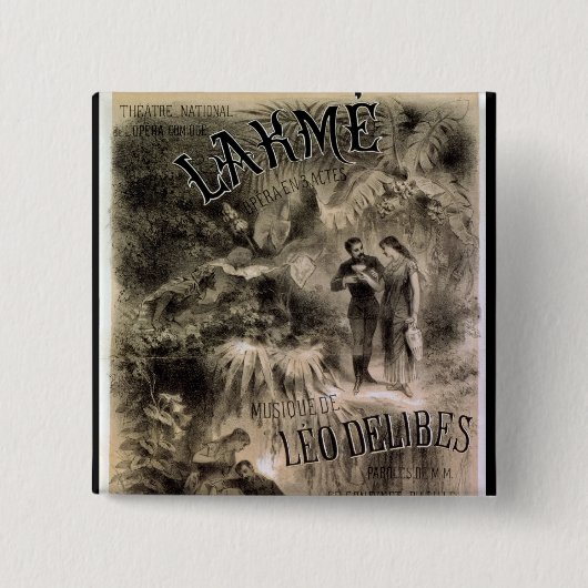 Poster adverteren "Lakme" Vierkante Button 5,1 Cm (Voorkant)