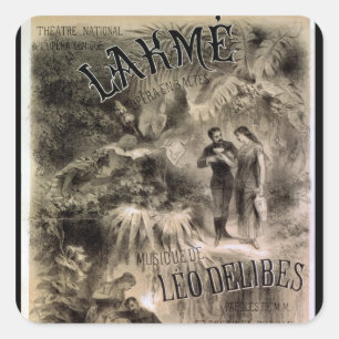 Poster adverteren "Lakme" Vierkante Sticker