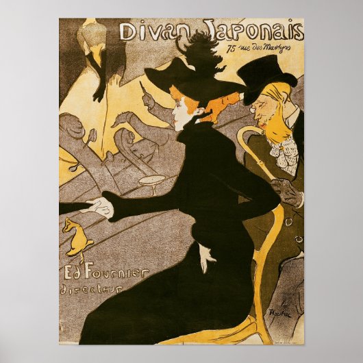 Poster adverteren "Le Divan Japonais", 1892 (Voorkant)