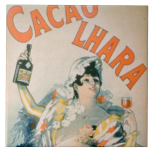 Poster adverteren "Lhara Creme de Cacao", Digon ( Tegeltje