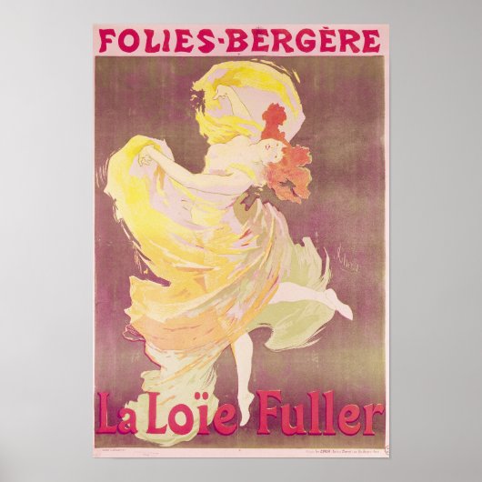 Poster adverteren Loie Fuller (Voorkant)