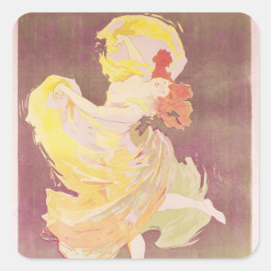Poster adverteren Loie Fuller Vierkante Sticker