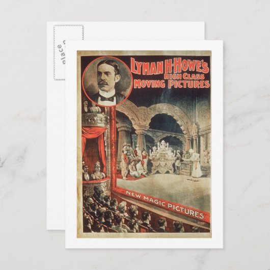 Poster adverteren Lyman H. Howe's High Class Mov Briefkaart (Voorkant / Achterkant)