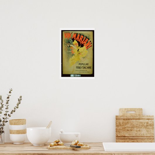 Poster adverteren "Mariani Wine, Popular French T (Keuken)