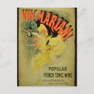 Poster adverteren "Mariani Wine, Popular French T Briefkaart