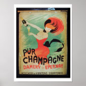 Poster adverteren "Pur Champagne" uit Damery, E (Voorkant)