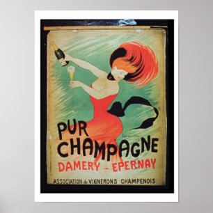 Poster adverteren "Pur Champagne" uit Damery, E