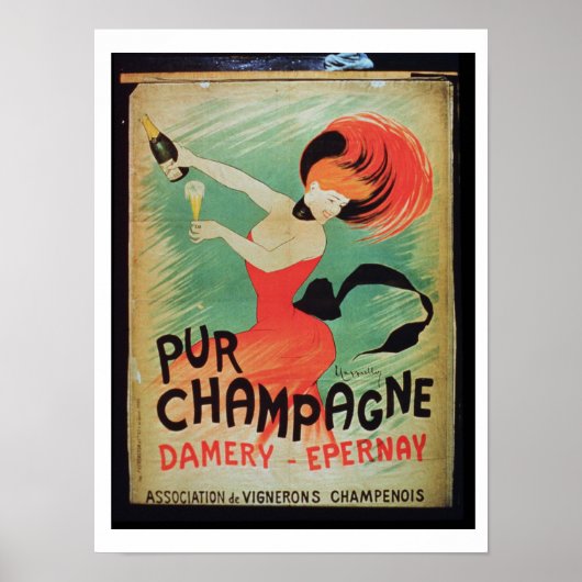 Poster adverteren "Pur Champagne" uit Damery, E (Voorkant)
