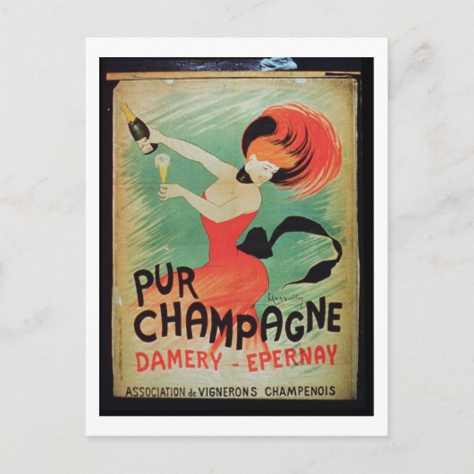 Poster adverteren "Pur Champagne" uit Damery, E Briefkaart (Voorkant)