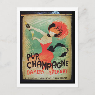 Poster adverteren "Pur Champagne" uit Damery, E Briefkaart