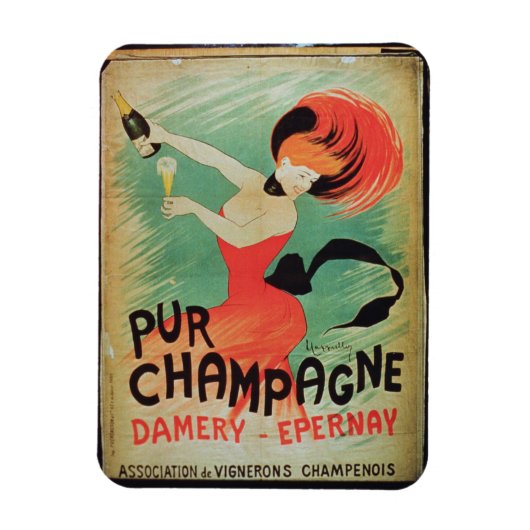 Poster adverteren "Pur Champagne" uit Damery, E Magneet (Verticaal)
