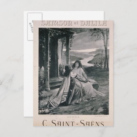 Poster adverteren "Samson en Dalila" Briefkaart (Voorkant / Achterkant)