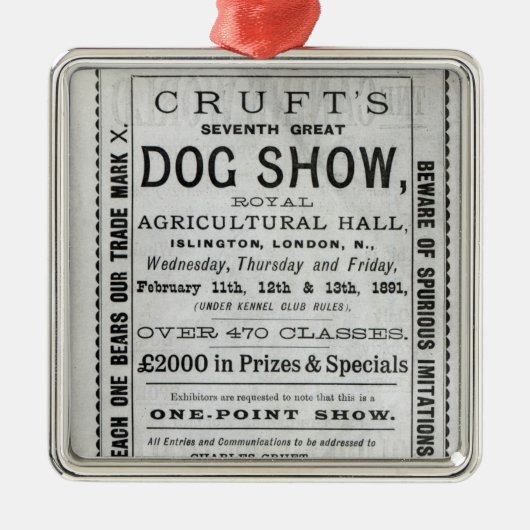 Poster adverteren Show van de hond van Cruft Metalen Ornament (Voorkant)