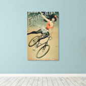 Poster adverteren "Societe La Francaise", Parijs ( Canvas Afdruk (Insitu (Houten vloer))