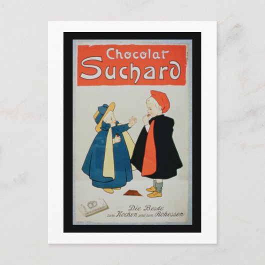 Poster adverteren "Suchard Chocolate" (kleur verli Briefkaart (Voorkant)