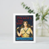 Poster adverteren 'Tar Soap' van de Verpakker (kle Briefkaart (Staand voorkant)