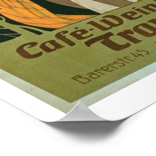 Poster adverteren "Transvaal" een koffie, wijn en (Hoek)