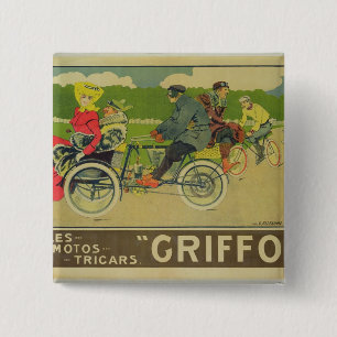 Poster adverteren vierkante button 5,1 cm