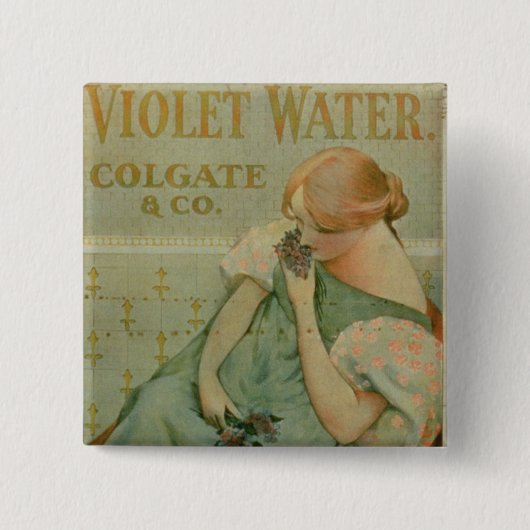 Poster adverteren "Violet Water" door Colgate & Co Vierkante Button 5,1 Cm (Voorkant)