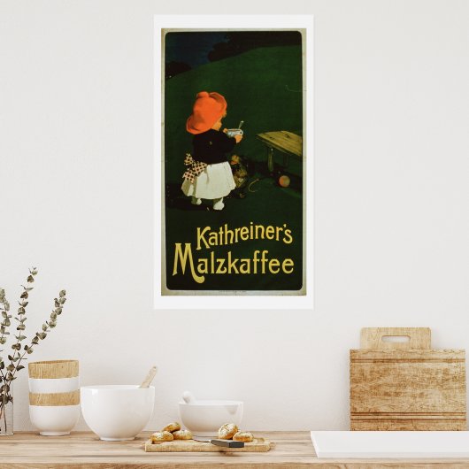 Poster adverteren voor "Kathreiner's Malt Coffee" (Keuken)