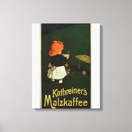 Poster adverteren voor "Kathreiner's Malt Coffee" Canvas Afdruk (Voorkant)
