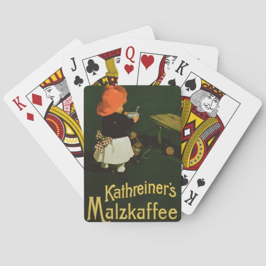 Poster adverteren voor "Kathreiner's Malt Coffee" Pokerkaarten (Achterkant)