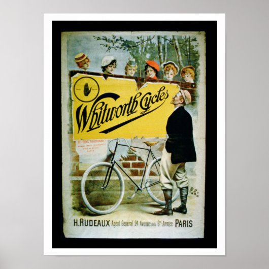 Poster adverteren "Whitworth Cycles", Parijs (colo (Voorkant)