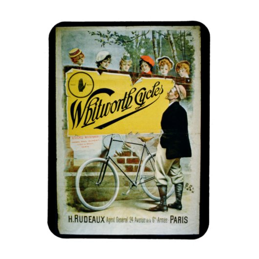 Poster adverteren "Whitworth Cycles", Parijs (colo Magneet (Verticaal)