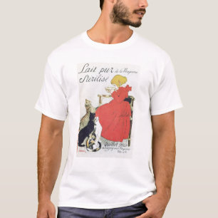 Poster adverteren zuiver gesteriliseerde melk t-shirt