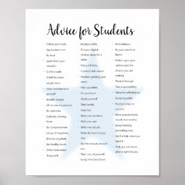 poster "Advies voor studenten"