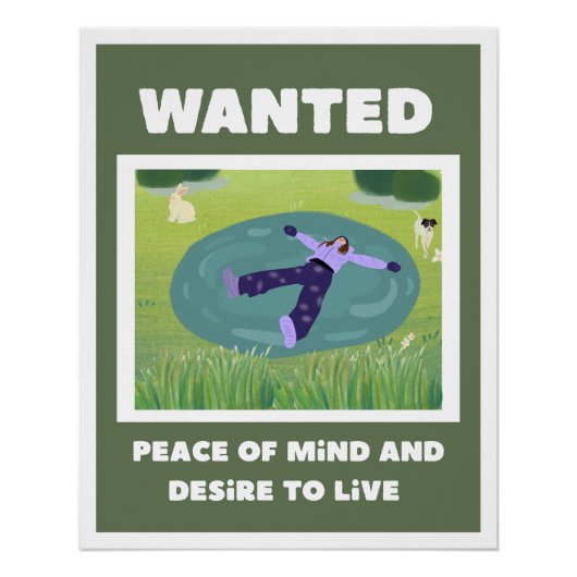 Poster aesthetic peace mind nature healing vibes (Voorkant)