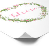 Poster/Afbeelding - Floral Heart Bloom Poster (Hoek)