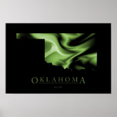 Poster Afbeelding Oklahoma State Map (Voorkant)
