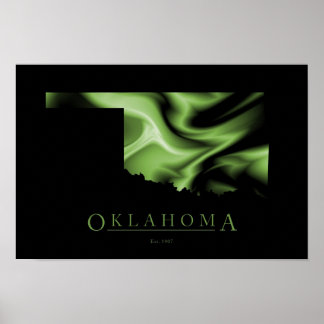 Poster Afbeelding Oklahoma State Map