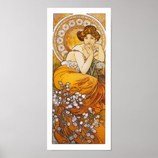 Poster/Afdruk: Alphonse Mucha - Topaz Poster (Voorkant)