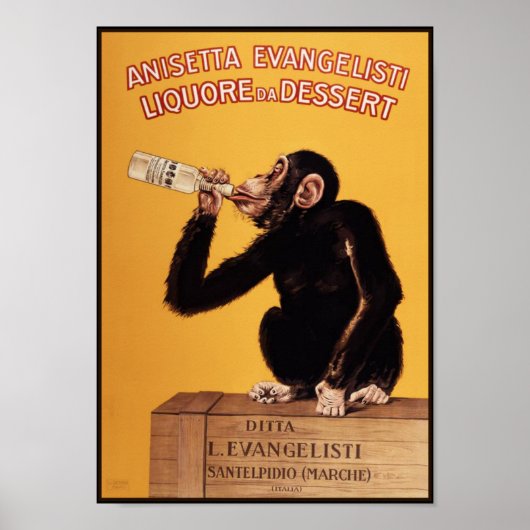 Poster/Afdruk: Anissetta Liquor Monkey Poster (Voorkant)